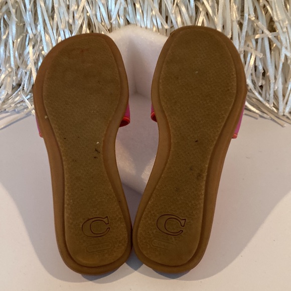 Coach Red & Pink/Raspberry Sandals Sz 10M - Picture 5 of 9